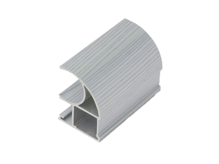 Алюминиевый профиль для шкафа-купе, форма С, цвет серебро декупаж